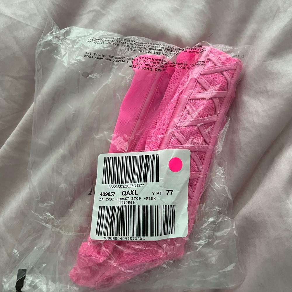 Victoria Secret Neon Pink Corset Top - Brand New